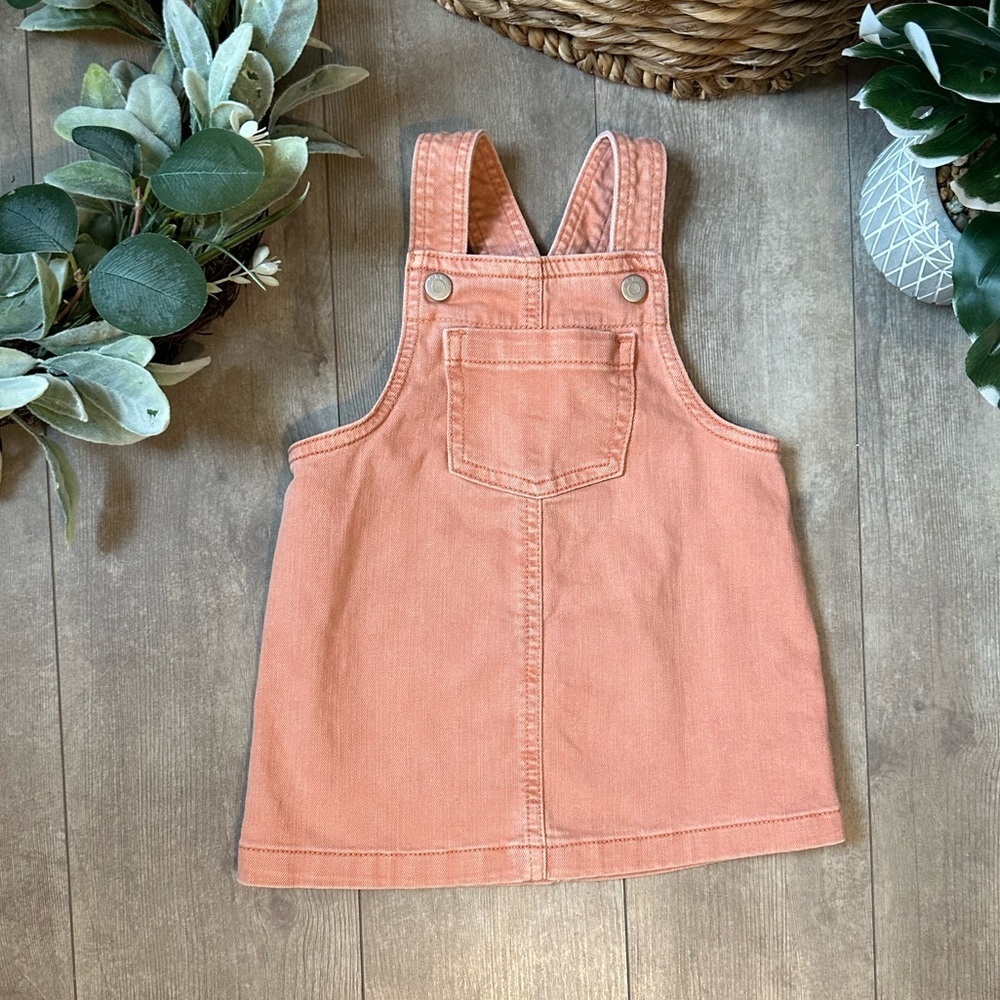 Y2K Old Navy Garment-Dyed Denim Jumper Dress Skirtall Overalls Baby Toddler Girl - Picture 11 of 13